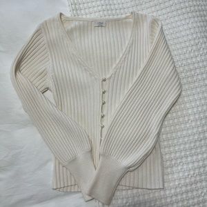 Wilfred pearl cardigan - cream